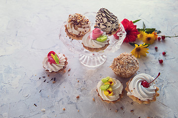 Image showing Different cakes composition