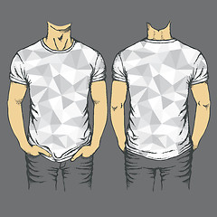 Image showing Vector gray t-shirts templates