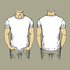 Image showing Vector white t-shirt template