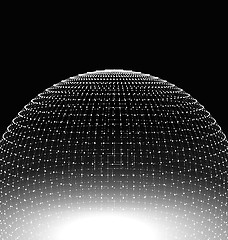 Image showing Abstract Sphere Surface Wireframe Polygonal