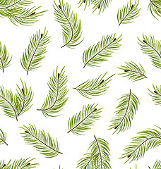 Image showing Seamless Pattern with Fir Branches