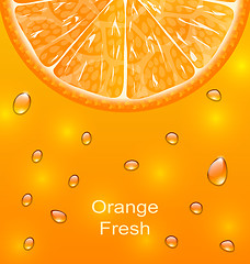 Image showing Orange Background with Slice and Drops