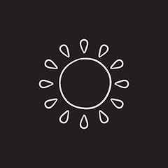 Image showing Sun sketch icon.