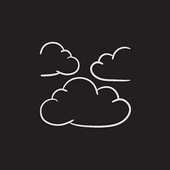 Image showing Clouds sketch icon.