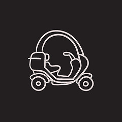 Image showing Rickshaw sketch icon.