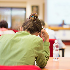 Image showing Student writing an exam.