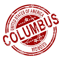 Image showing Columbus stamp with white background
