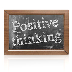 Image showing Positive thinking written on blackboard