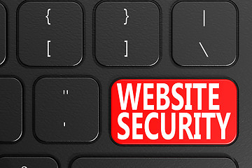 Image showing Red website security button 