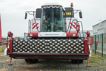 Image showing Harvester demonstration. Tyumen. Russia