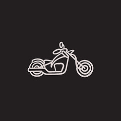 Image showing Motorcycle sketch icon.