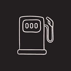 Image showing Gas station sketch icon.