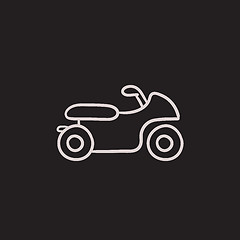 Image showing Motorcycle sketch icon.