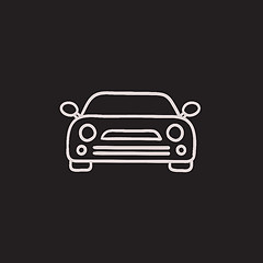 Image showing Car sketch icon.