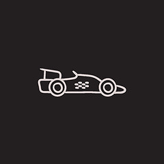 Image showing Race car sketch icon.