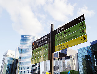 Image showing Information signs at La Defense in Paris