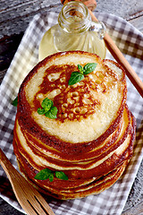 Image showing Pancakes with Honey