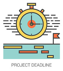 Image showing Project deadline line icons.