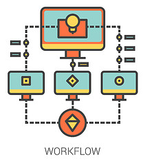 Image showing Workflow line icons.