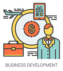 Image showing Business development line icons.