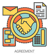 Image showing Agreement line icons.