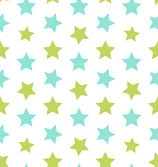 Image showing  Seamless Texture with Colorful Stars, Elegance Kid Pattern