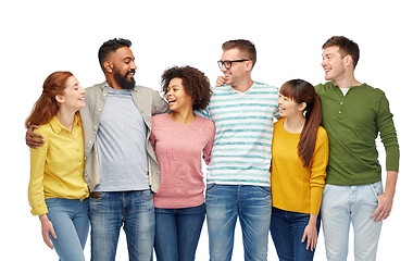 Image showing international group of happy smiling people