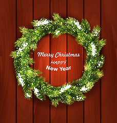 Image showing Christmas Wreath with Snow