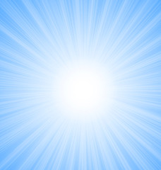 Image showing Abstract Blue Sky Background Sun Rays