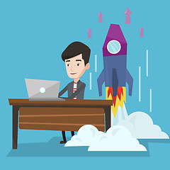 Image showing Successful business start up vector illustration.