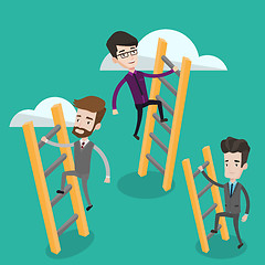 Image showing Business people climbing to success.