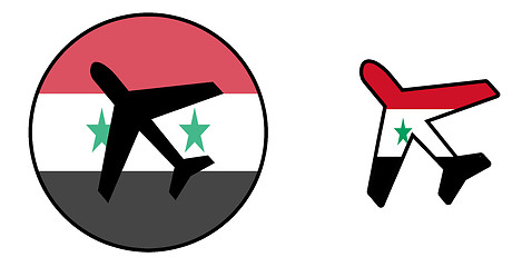 Image showing Nation flag - Airplane isolated - Syria