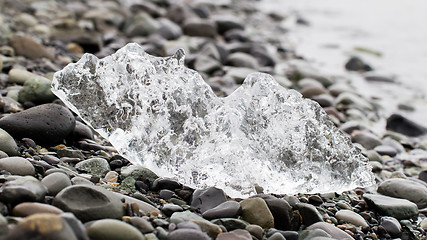 Image showing Close-up of melting ice in Jokulsarlon - Iceland