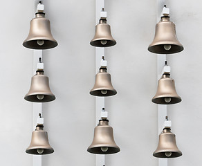 Image showing Modern bronze bells