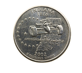 Image showing coin in a quarter of the US dollar