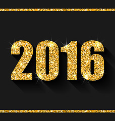 Image showing  Shimmering Background with Golden Dust for Happy New Year