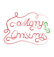 Image showing Cute Christmas lettering, handmade calligraphy