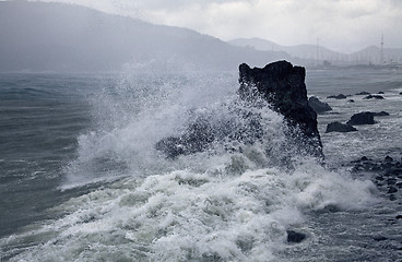 Image showing Storm at the coast