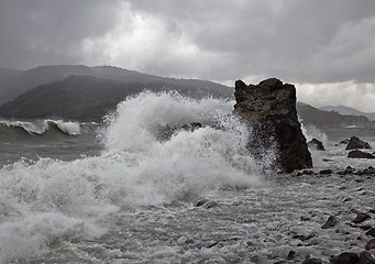 Image showing Storm at the coast