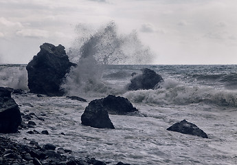 Image showing Storm at the coast