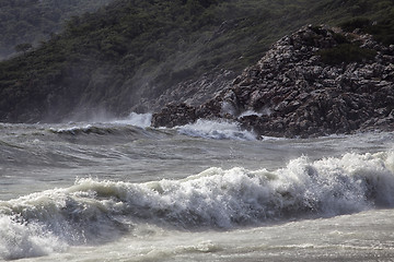 Image showing Storm at the coast