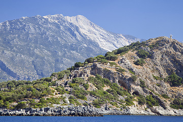 Image showing Gemiler Island with church of St. Nicholas, Turkey