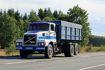 Image showing Bonneted Volvo N7 Truck on Summer Road