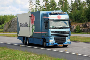 Image showing DAF XF Flower Transport Truck at Summer