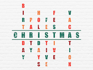 Image showing Entertainment, concept: Christmas in Crossword Puzzle