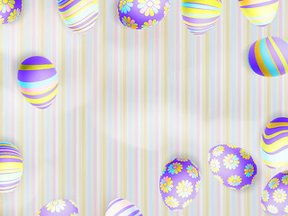 Image showing Easter eggs on paper background. EPS 10