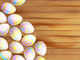 Image showing Colorful easter eggs background. EPS 10