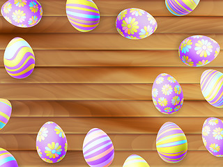 Image showing Colorful easter eggs background. EPS 10