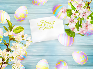 Image showing Happy easter Greeting Card. EPS 10