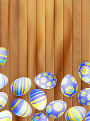 Image showing Colorful easter eggs background. EPS 10